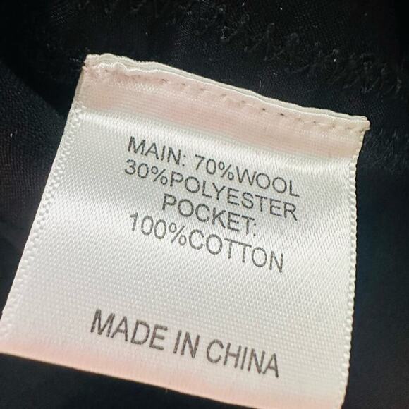 Aje Trousers Pants Cropped Ankle Black Wool Minimalist Work Academia 6 Small - Picture 6 of 8